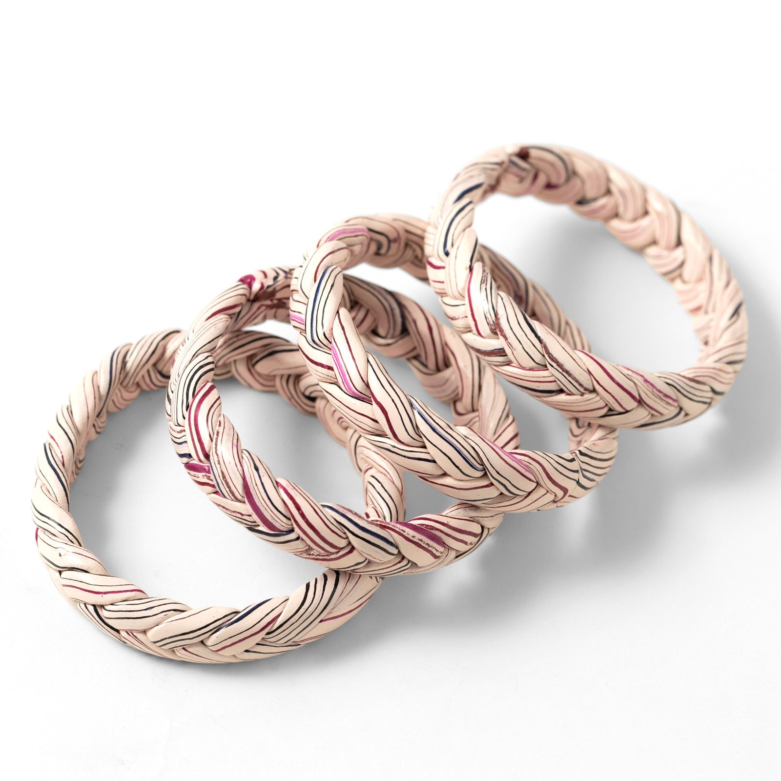 Braided White Lac Bangle