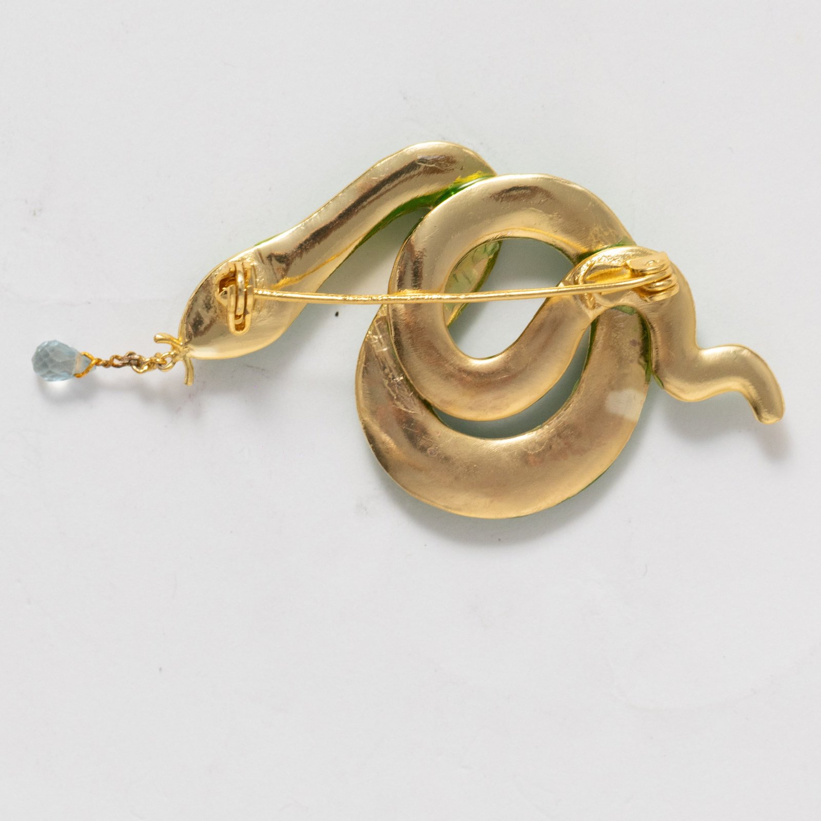 Green Snake Brooch