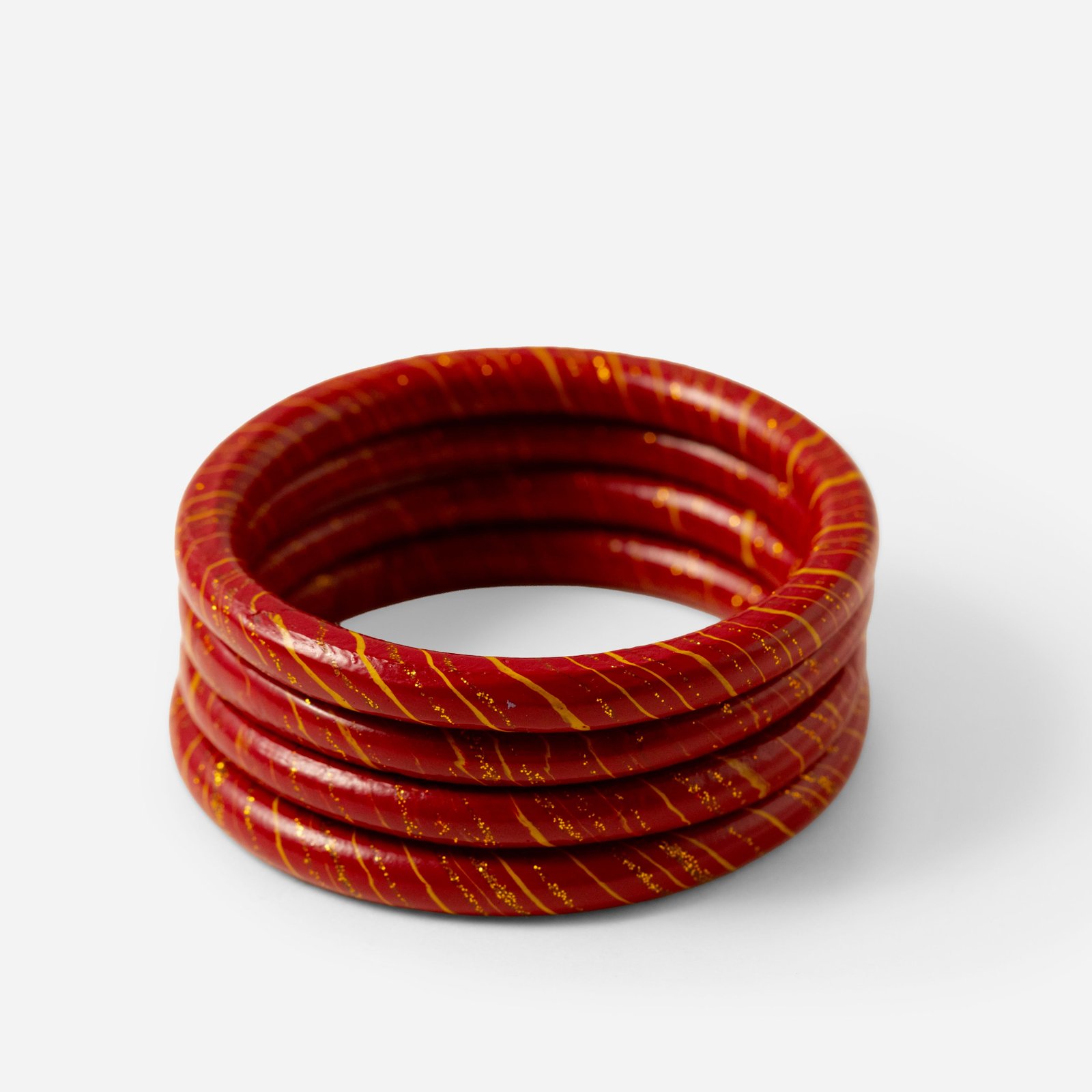 Red & Yellow Lac Bangle
