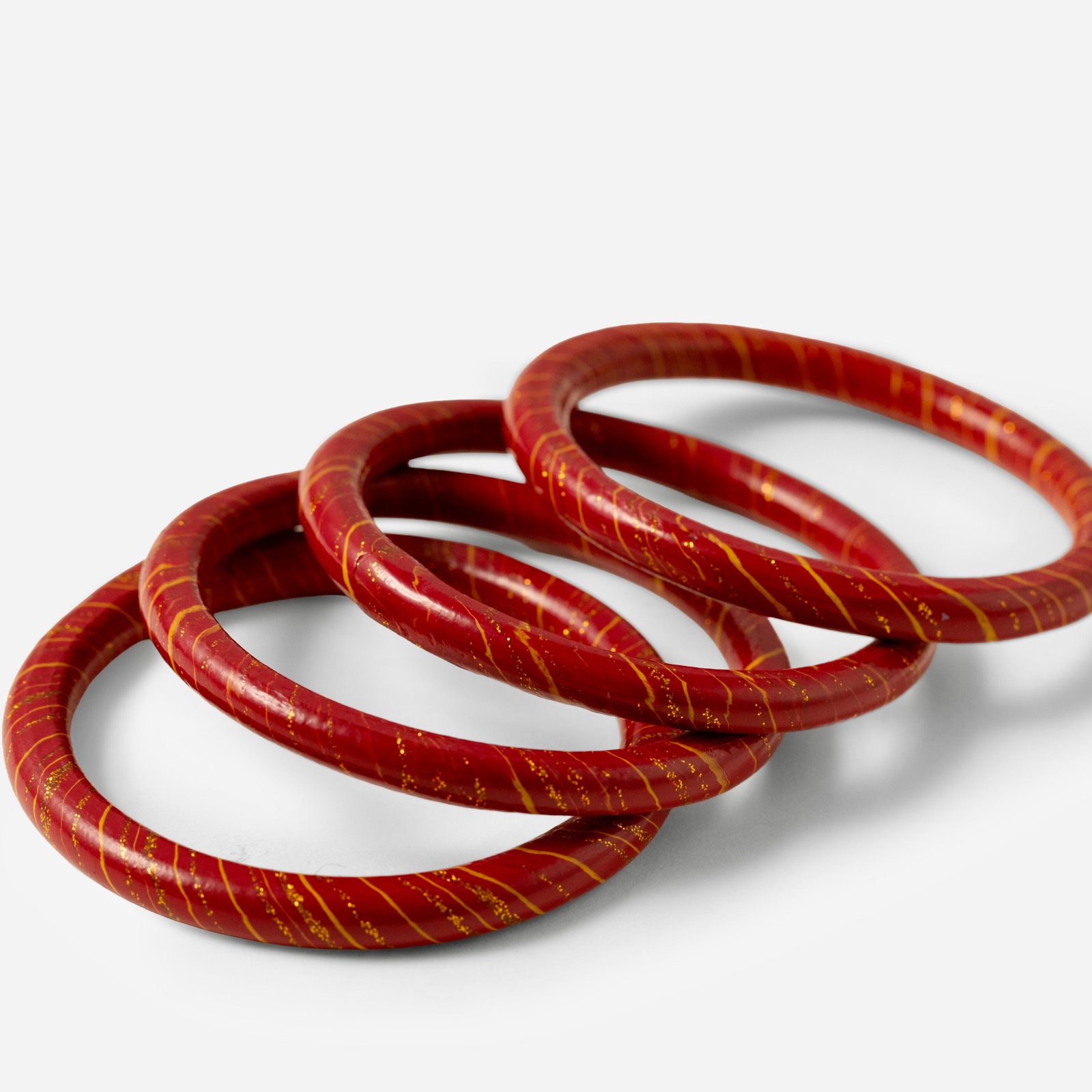 Red & Yellow Lac Bangle